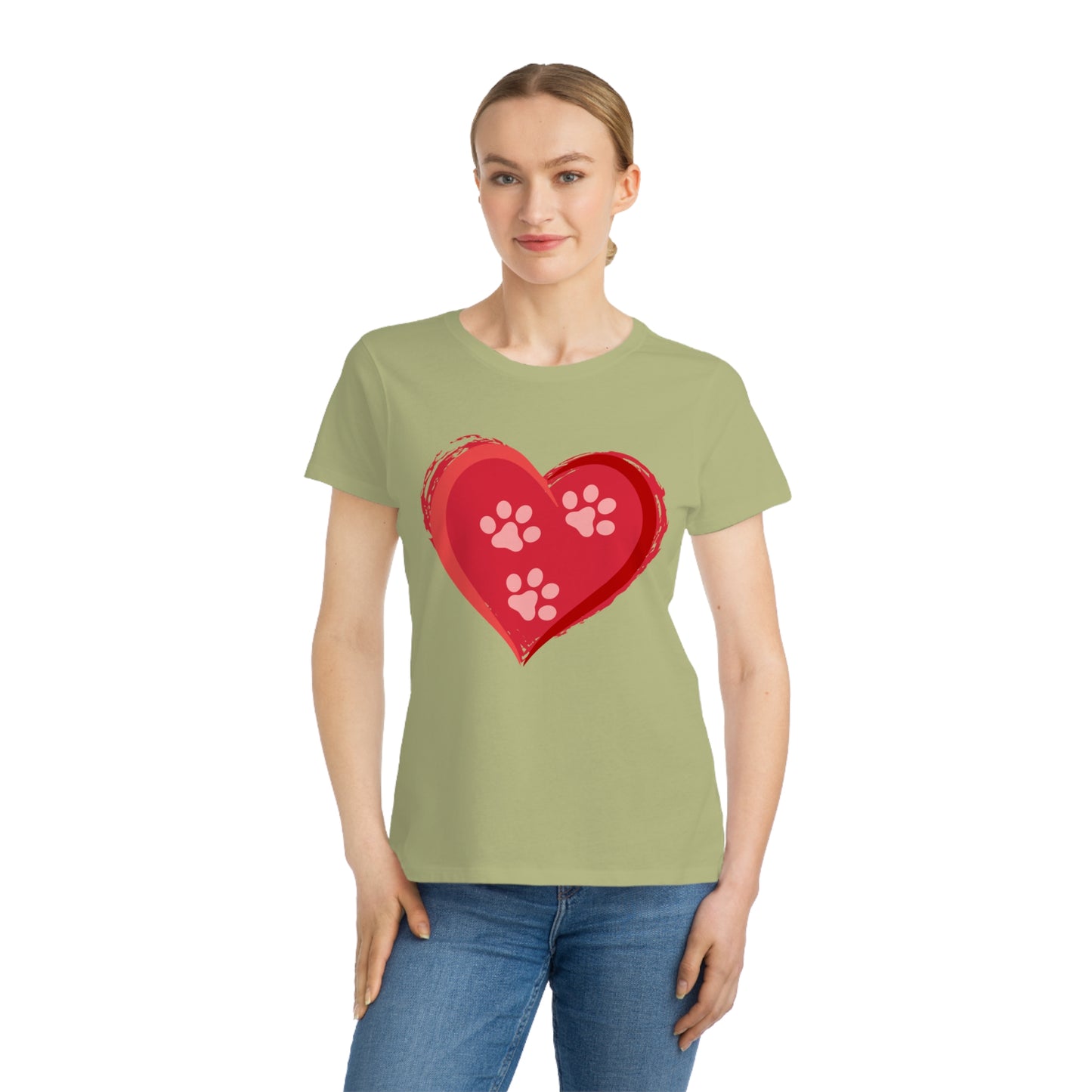3 Paw Heart Organic Women's Classic T-Shirt
