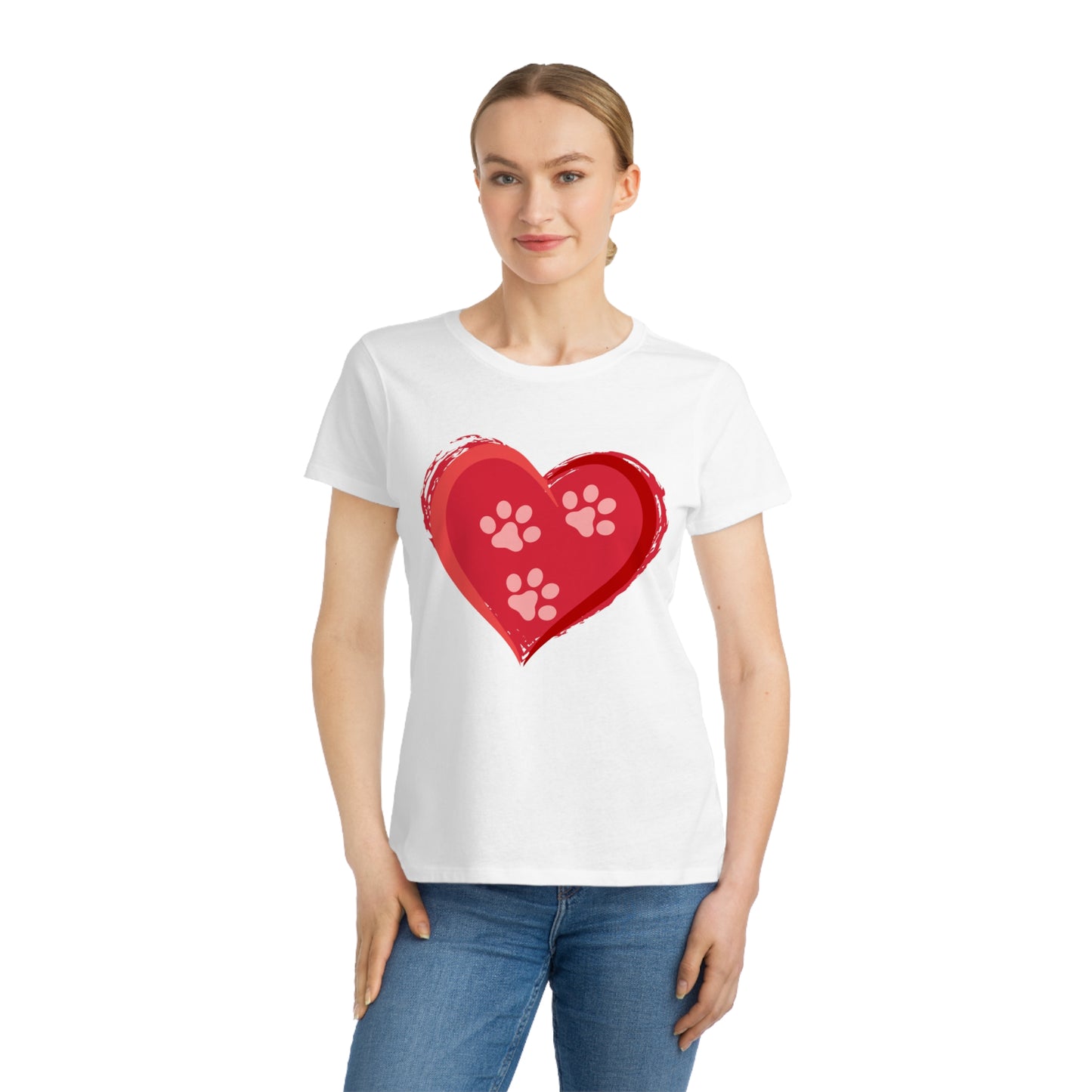 3 Paw Heart Organic Women's Classic T-Shirt
