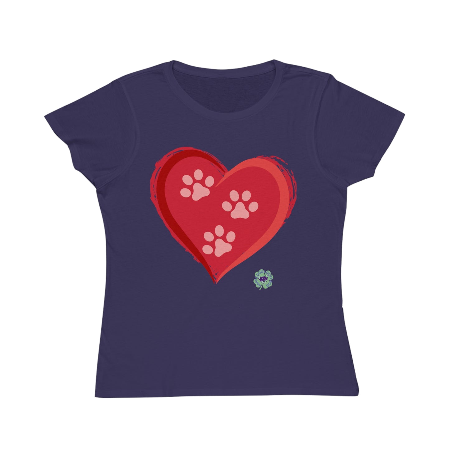 3 Paw Heart Organic Women's Classic T-Shirt