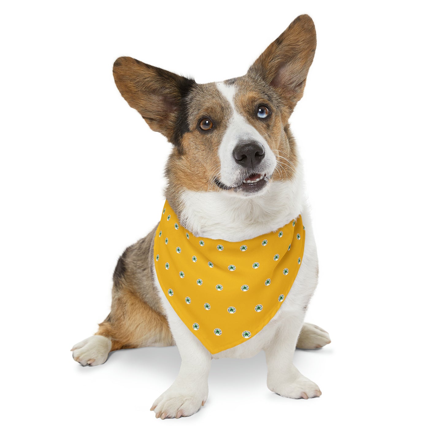 Yellow Happy Dog Lucky Dog Pet Bandana Collar