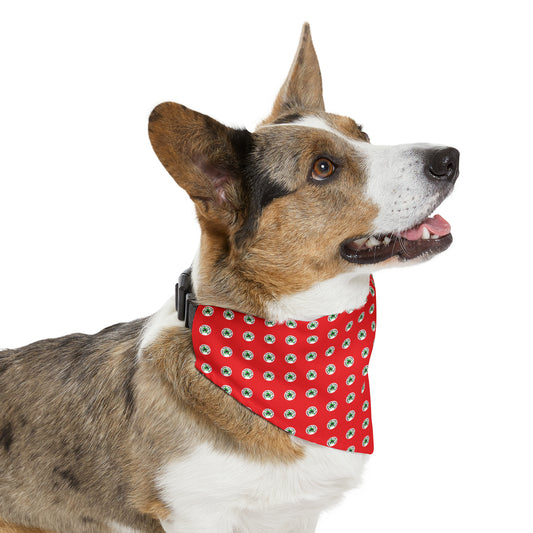 Red Happy Dog Lucky Dog Pet Bandana Collar