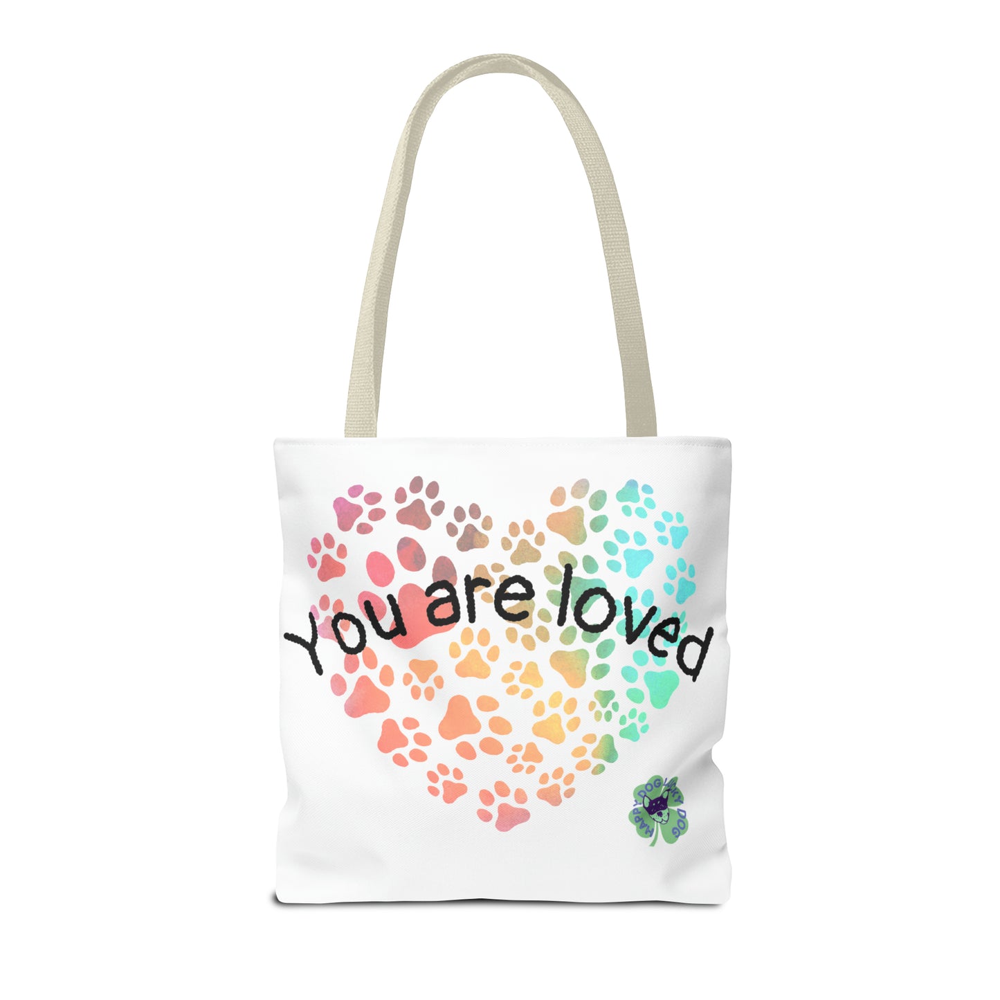 Heart paw tote bag