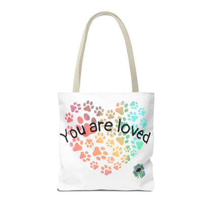 Heart paw tote bag