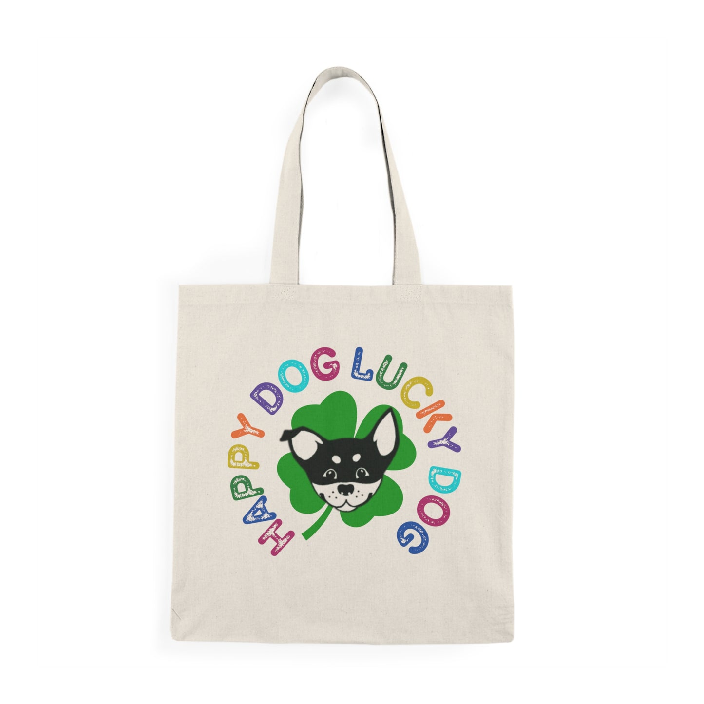 Happy Dog Lucky Dog Natural Tote Bag