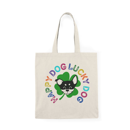 Happy Dog Lucky Dog Natural Tote Bag