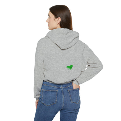 Green Heart Cinched Bottom Hoodie