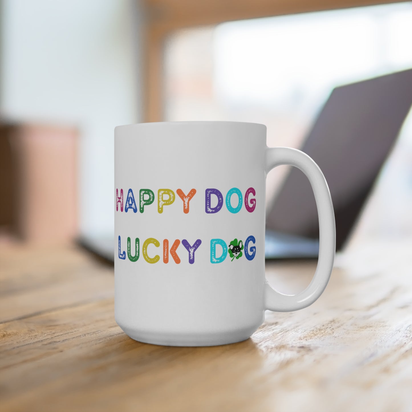 Happy Dog Lucky Dog Mug 15oz