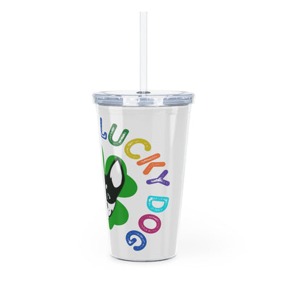 Happy Dog Lucky Dog Tumbler with Straw