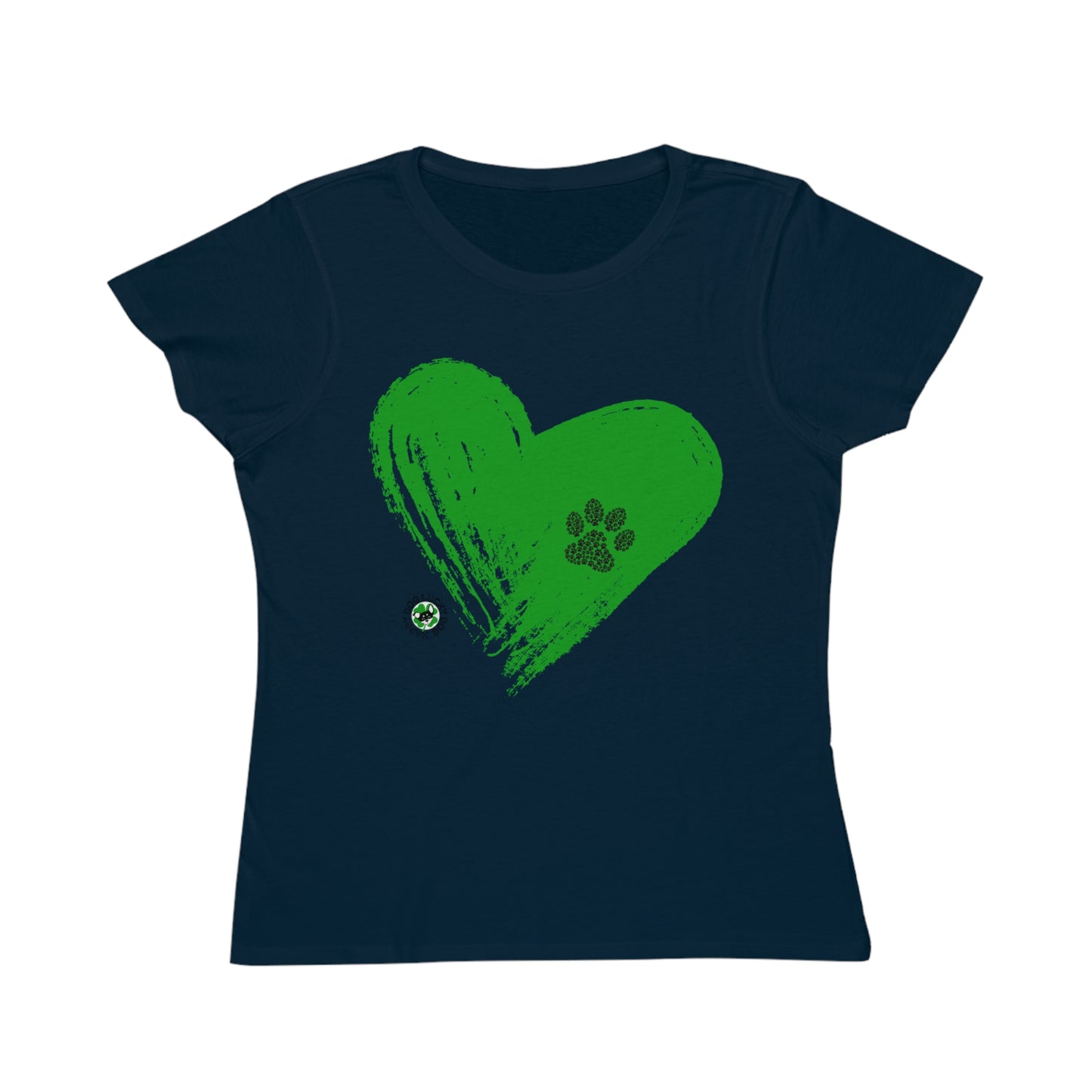 Green heart paw Organic Women's Classic T-Shirt