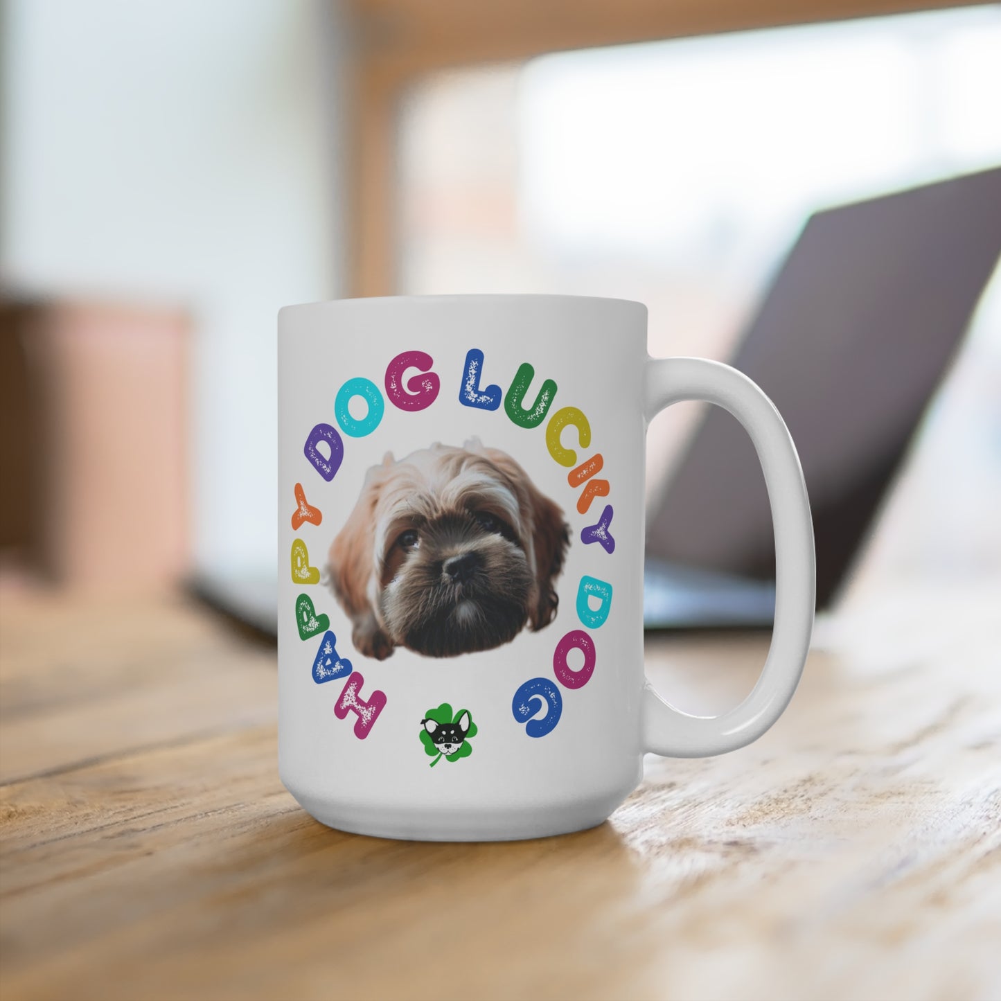 Griffon Puppy Happy Dog Lucky Dog Mug 15oz