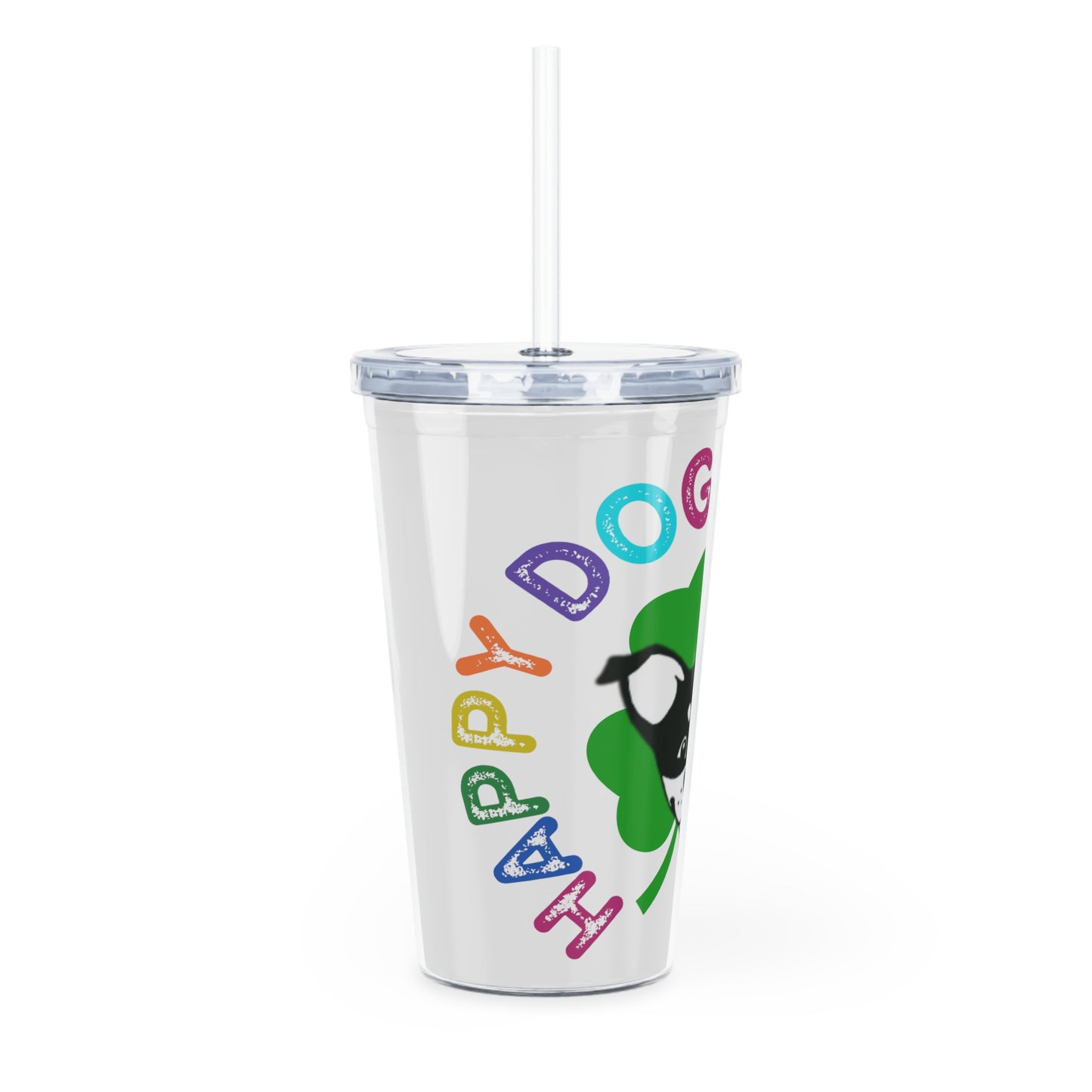 Happy Dog Lucky Dog Tumbler with Straw