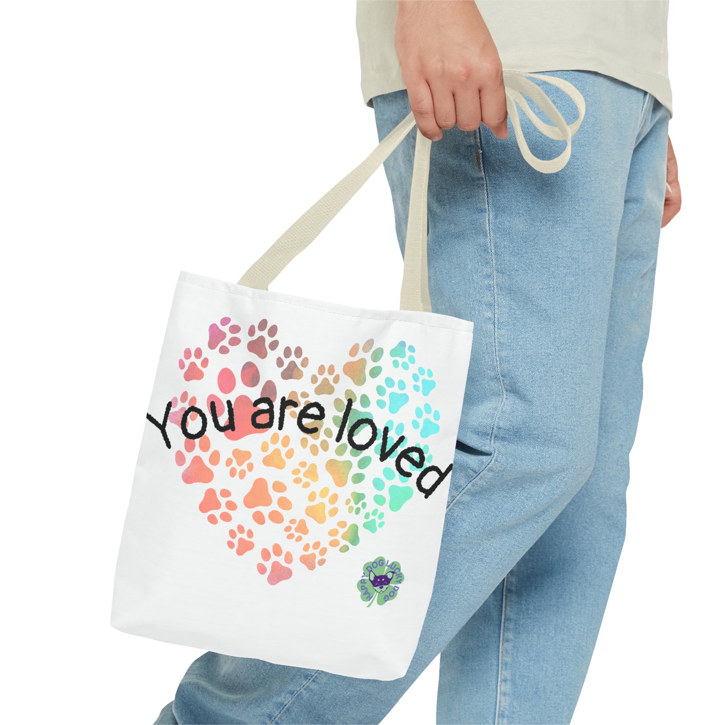 Heart paw tote bag