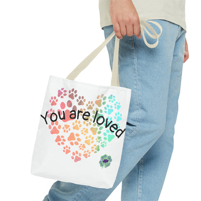 Heart paw tote bag