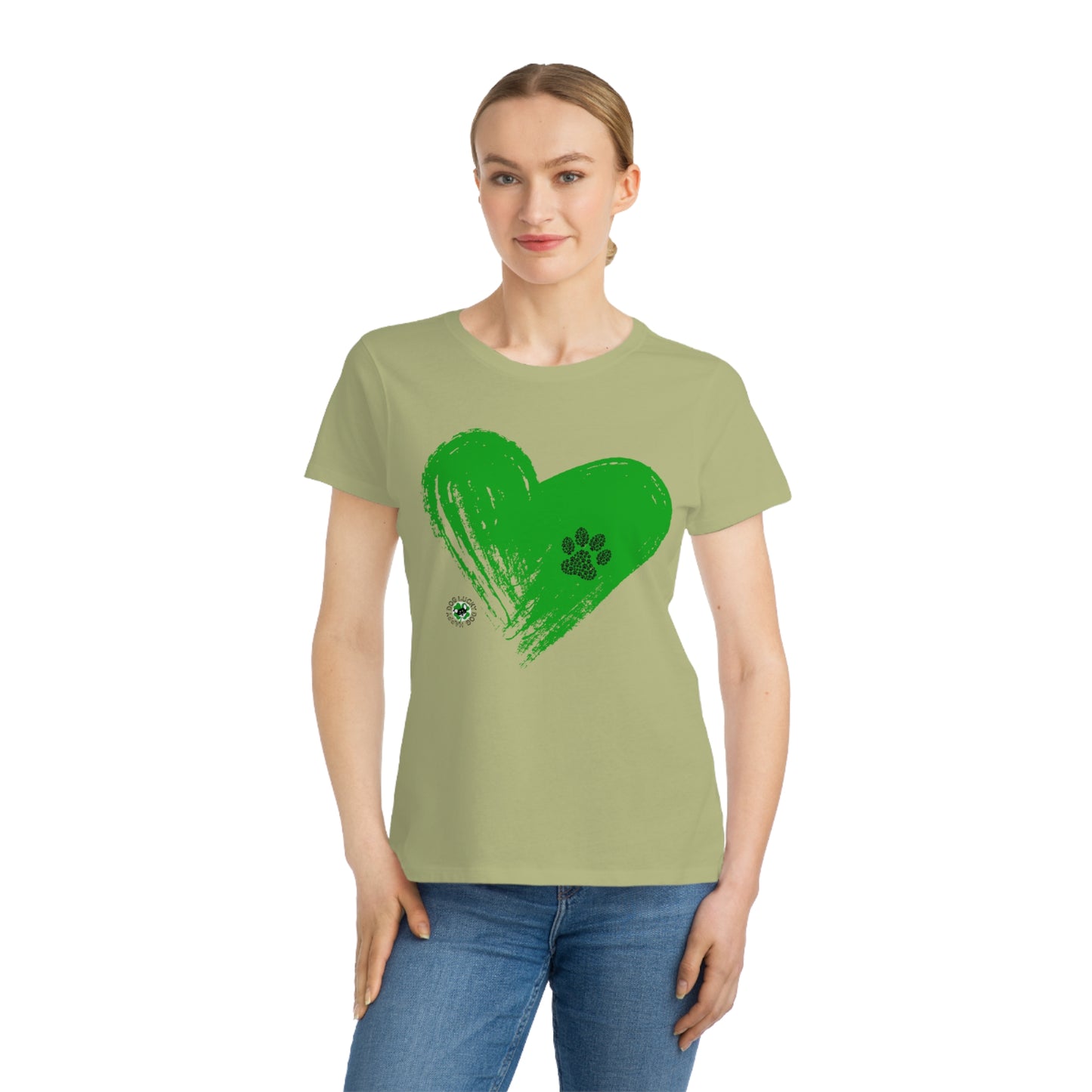 Green heart paw Organic Women's Classic T-Shirt