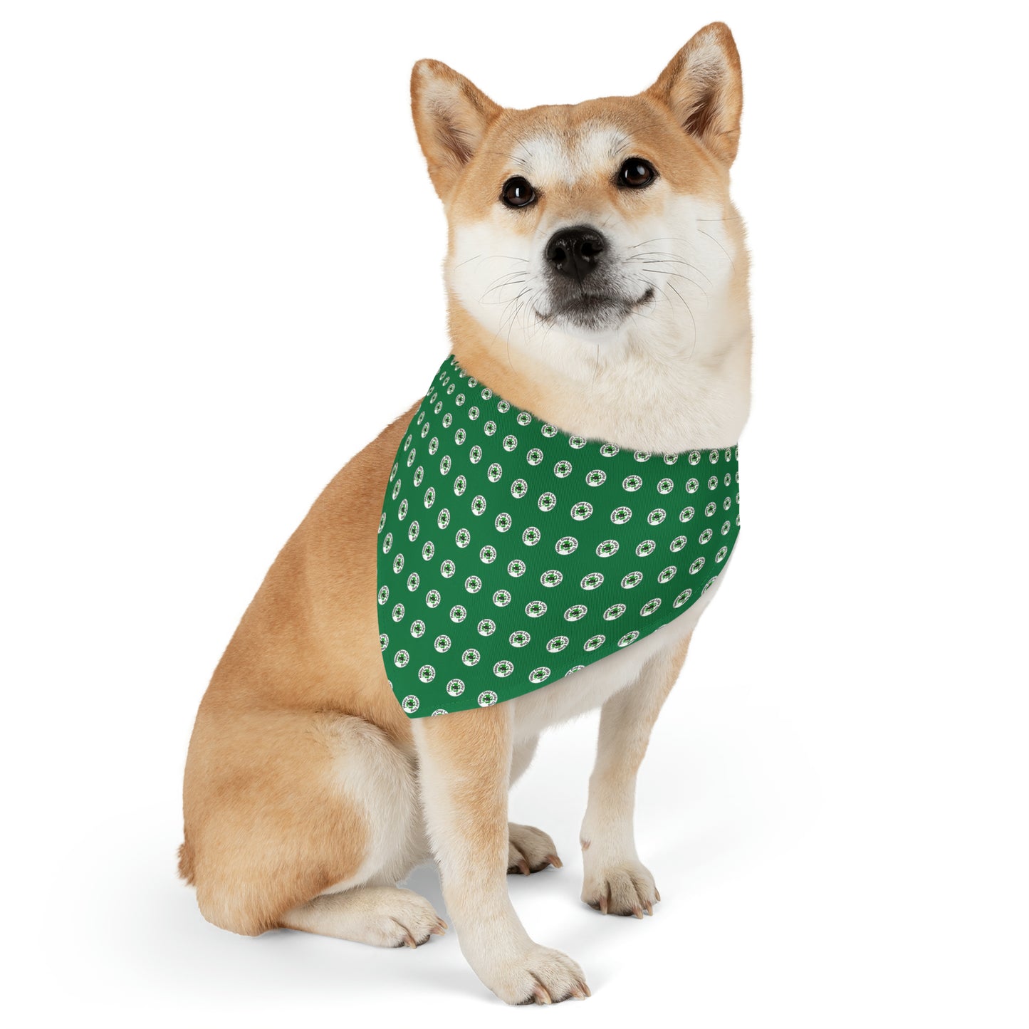 Green Happy Dog Lucky Dog Pet Bandana Collar