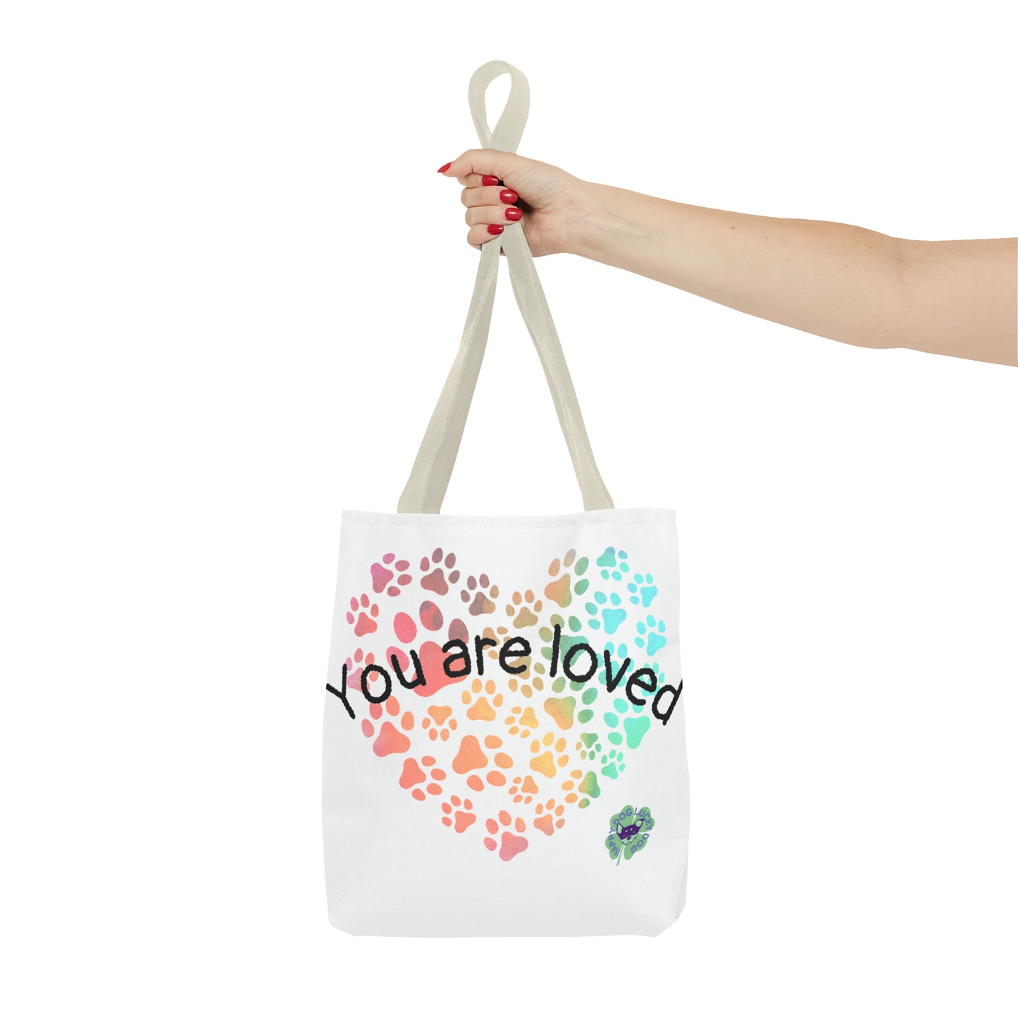 Heart paw tote bag