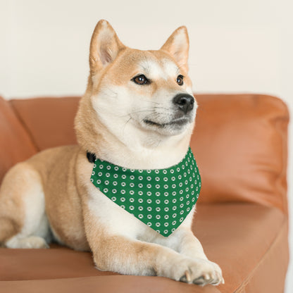 Green Happy Dog Lucky Dog Pet Bandana Collar