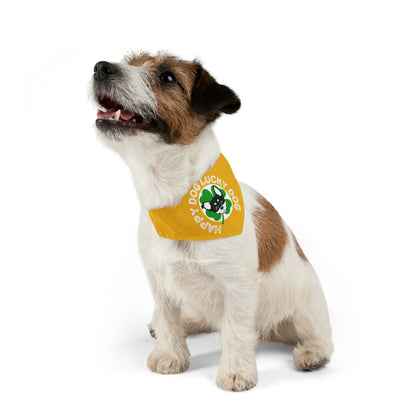 Yellow Happy Dog Lucky Dog Bandana Collar