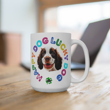 Springer Spaniel Puppy Happy Dog Lucky Dog Mug 15oz