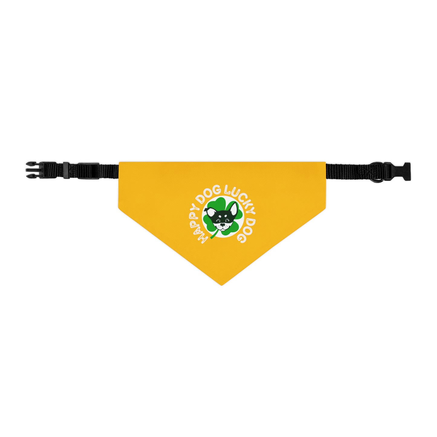 Yellow Happy Dog Lucky Dog Bandana Collar