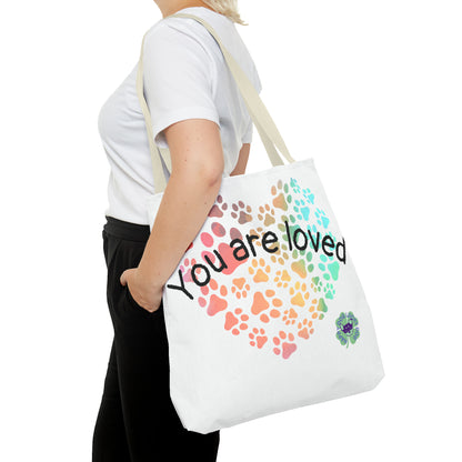 Heart paw tote bag