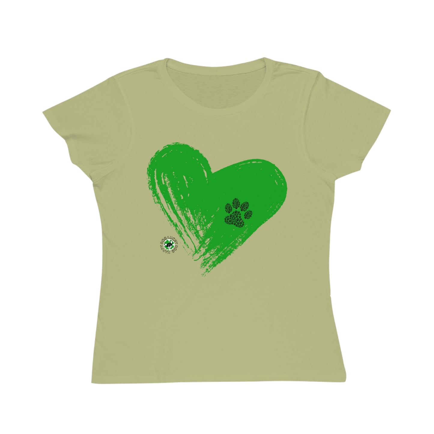 Green heart paw Organic Women's Classic T-Shirt