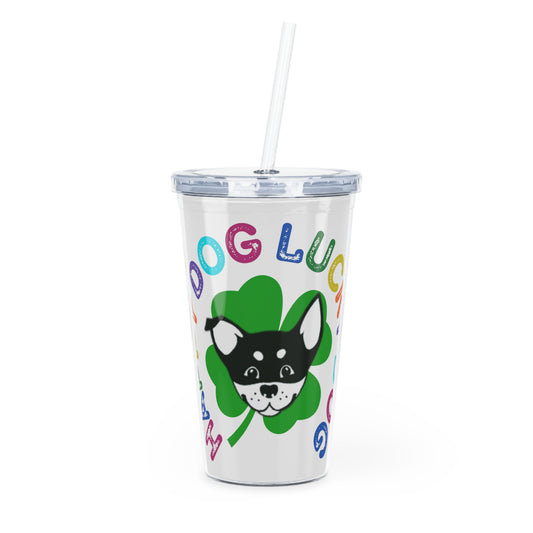 Happy Dog Lucky Dog Tumbler with Straw