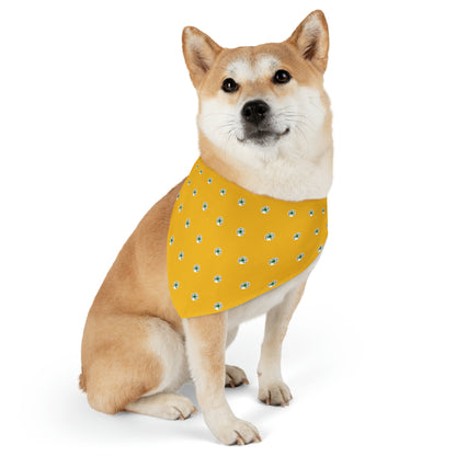 Yellow Happy Dog Lucky Dog Pet Bandana Collar