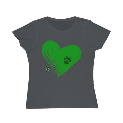 Green heart paw Organic Women's Classic T-Shirt