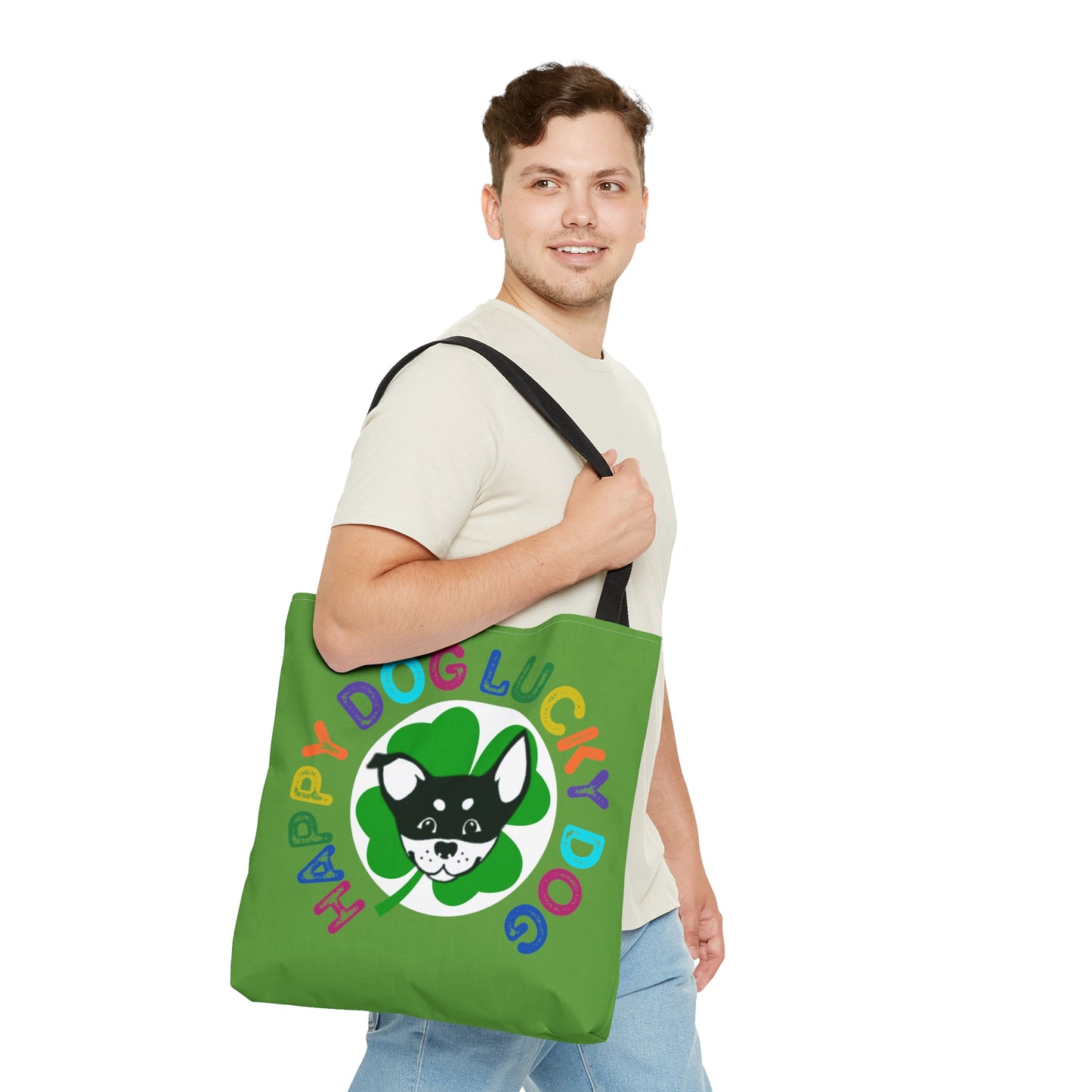 Happy Dog Lucky Dog Tote Bag