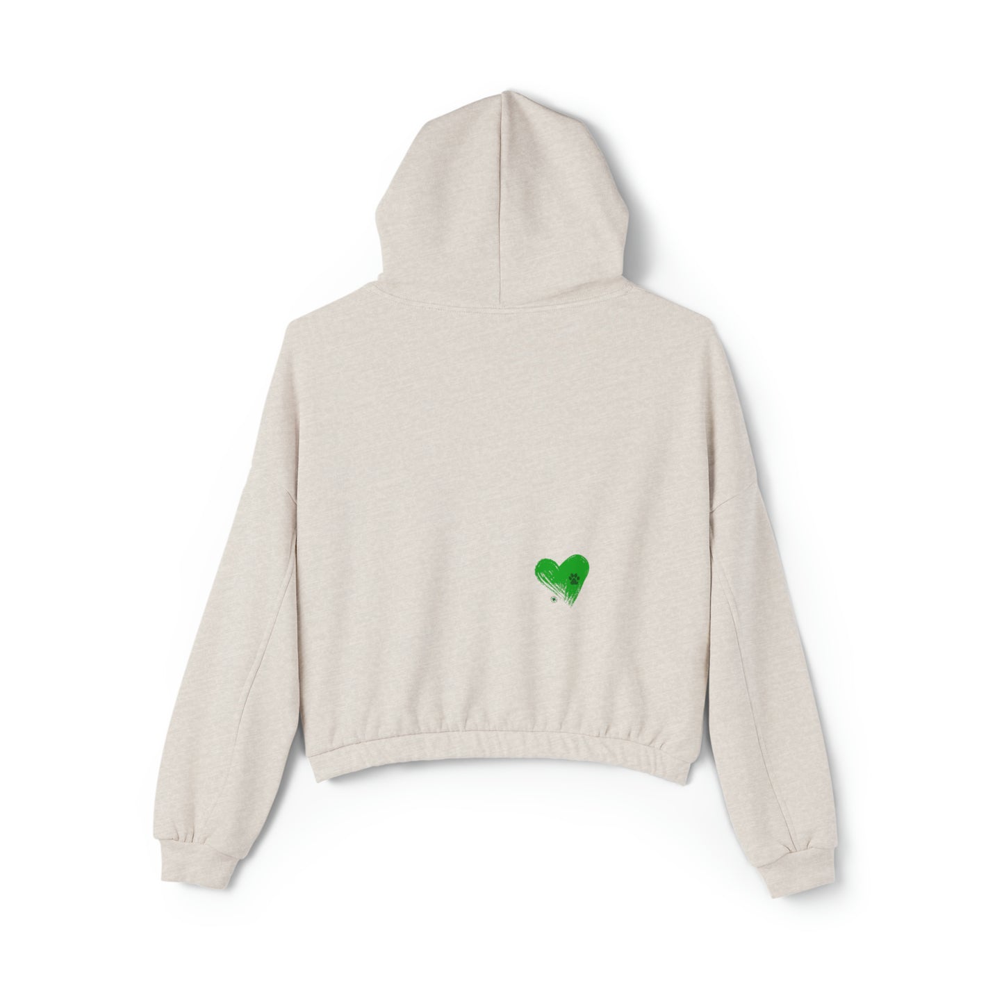 Green Heart Cinched Bottom Hoodie