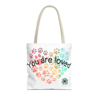 Heart paw tote bag