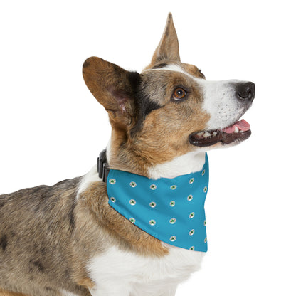 Blue Happy Dog Lucky Dog Pet Bandana Collar