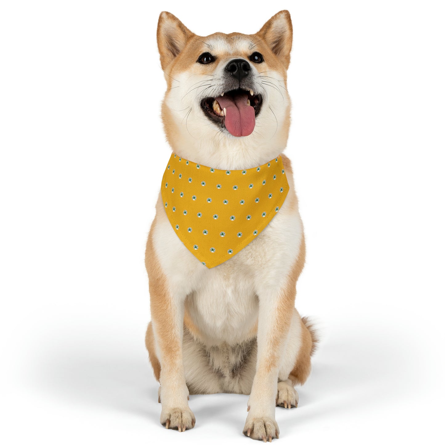 Yellow Happy Dog Lucky Dog Pet Bandana Collar