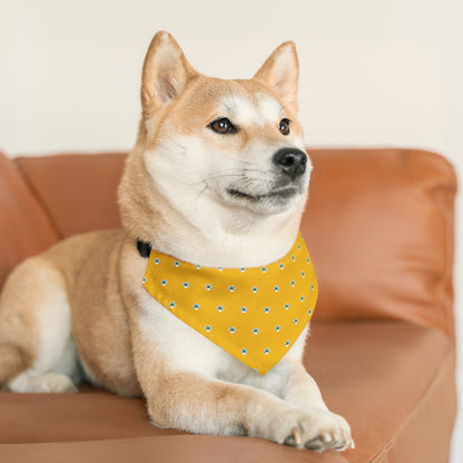 Yellow Happy Dog Lucky Dog Pet Bandana Collar