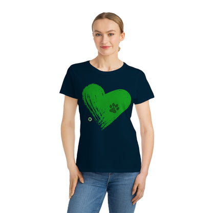 Green heart paw Organic Women's Classic T-Shirt