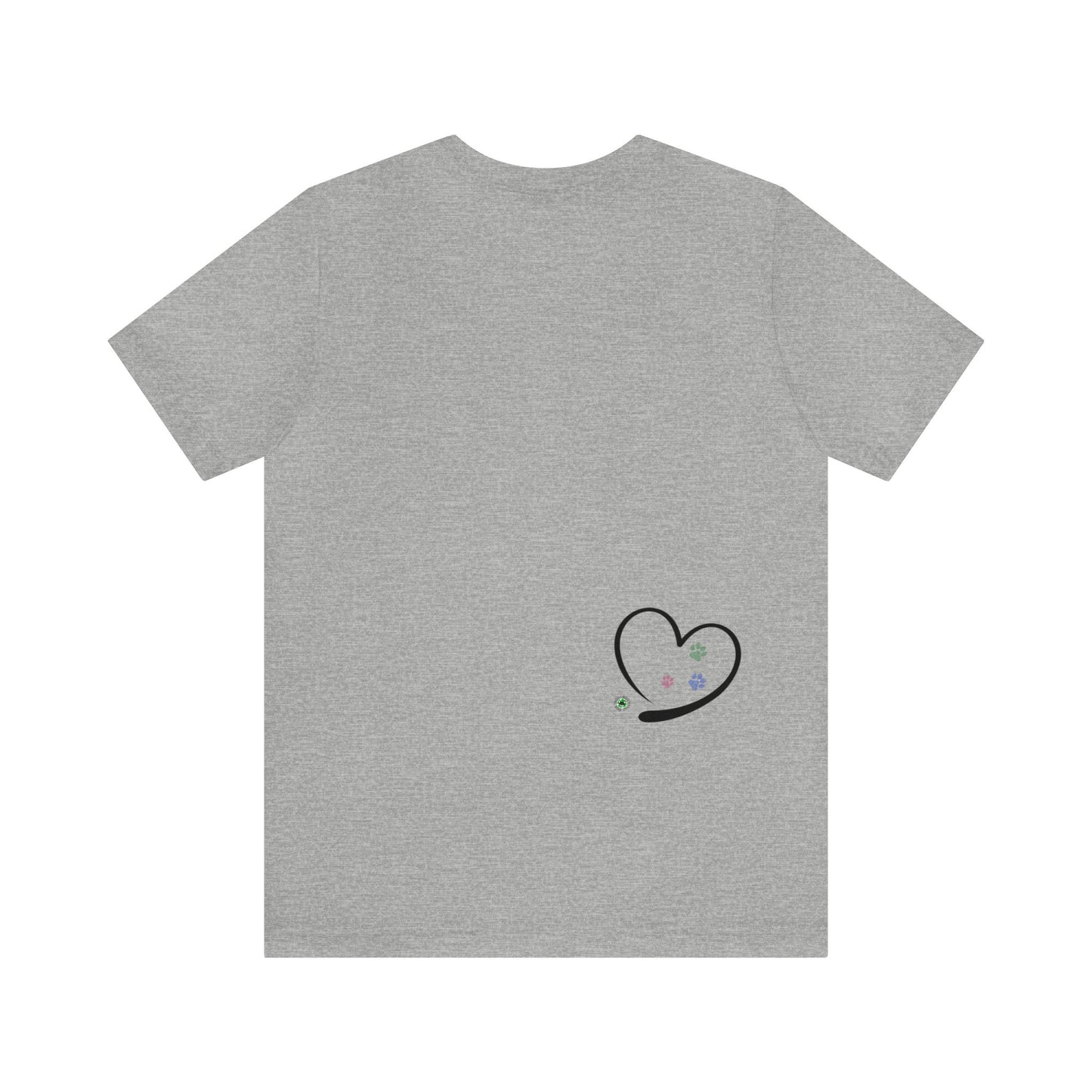 Multi Paw Heart Unisex Jersey Short Sleeve Tee