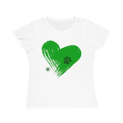 Green heart paw Organic Women's Classic T-Shirt