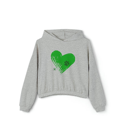 Green Heart Cinched Bottom Hoodie